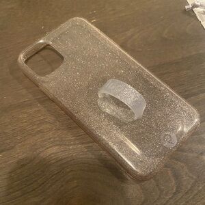 Loopy iPhone 11/XR Clear Sparkle Silver